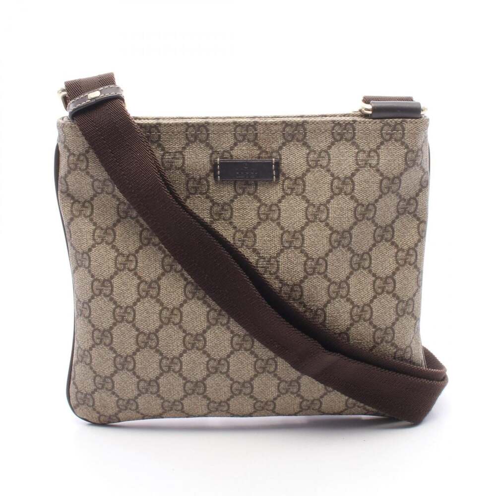 Gucci Zip Top Messenger Bag Gg Coated #310451G74B